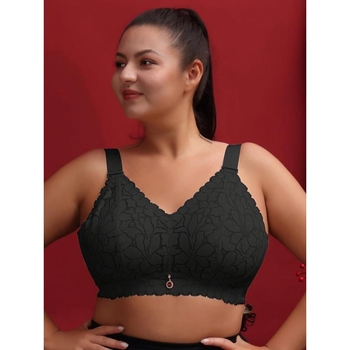 Бюстиера от дантела, нейлон основен плат, памучна подплата, без презрамки