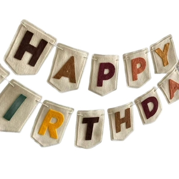 Narozeninové práporky s gravírovaným textom – práporky z netkanej tkaniny, vlastné logo, bez tyče, balené v OPP vrecúšku.