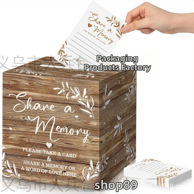 Pamätná krabička na kartičky, Materiál: Jammed, Štýl: Moderná jednoduchosť, Spracovanie: Tlač, Darček k narodeninám, maturite a párty