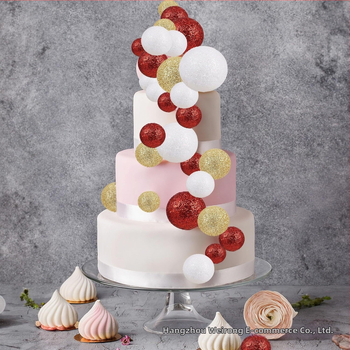 24 kusov trblietavých guličiek na ozdobu cupcakes, DIY — baby shower, svadba, výročie, párty