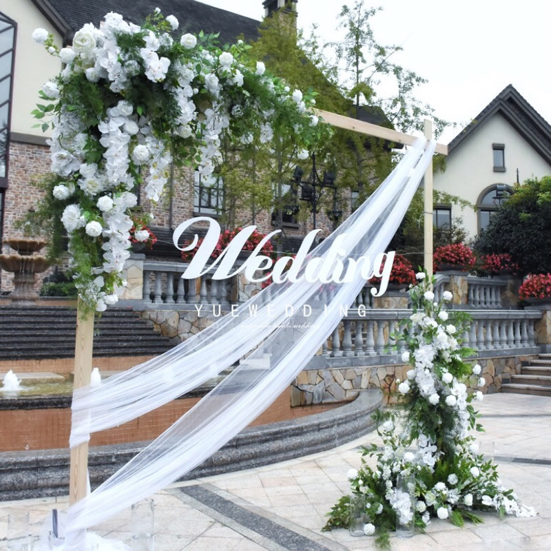 Draperie de nuntă din poliester pentru spătarul scaunului și decorul tavanului, stil european, procesare personalizată