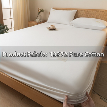 Natiahnuteľná plachta na matrac s gumou, z 100% bavlny, twillové tkaniny, reaktívne farbenie, 40 vlákien, hustota tkaniny 133x72