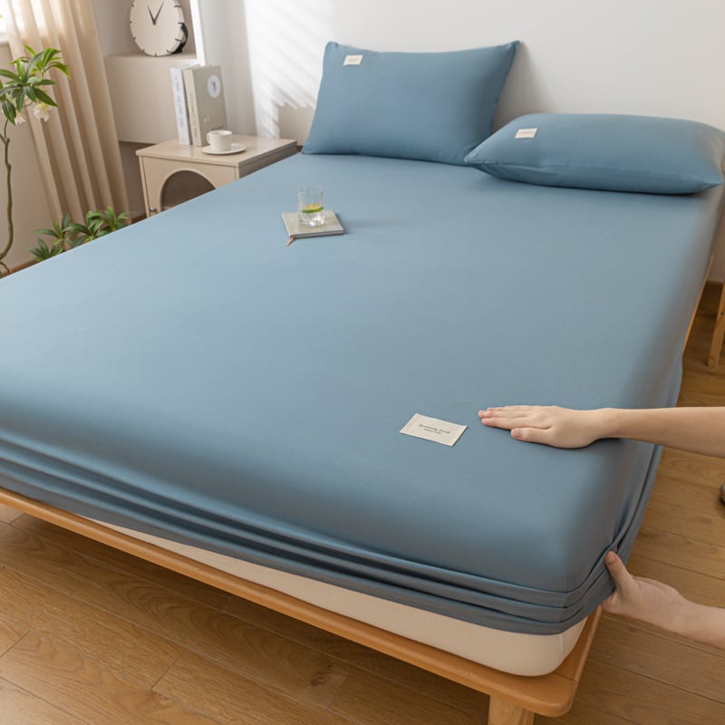 Σεντόνι στρώματος με λάστιχο από 100% βαμβάκι, ύφανση twill, βαφή αντίδρασης, 40 νήματα, πυκνότητα 133x72