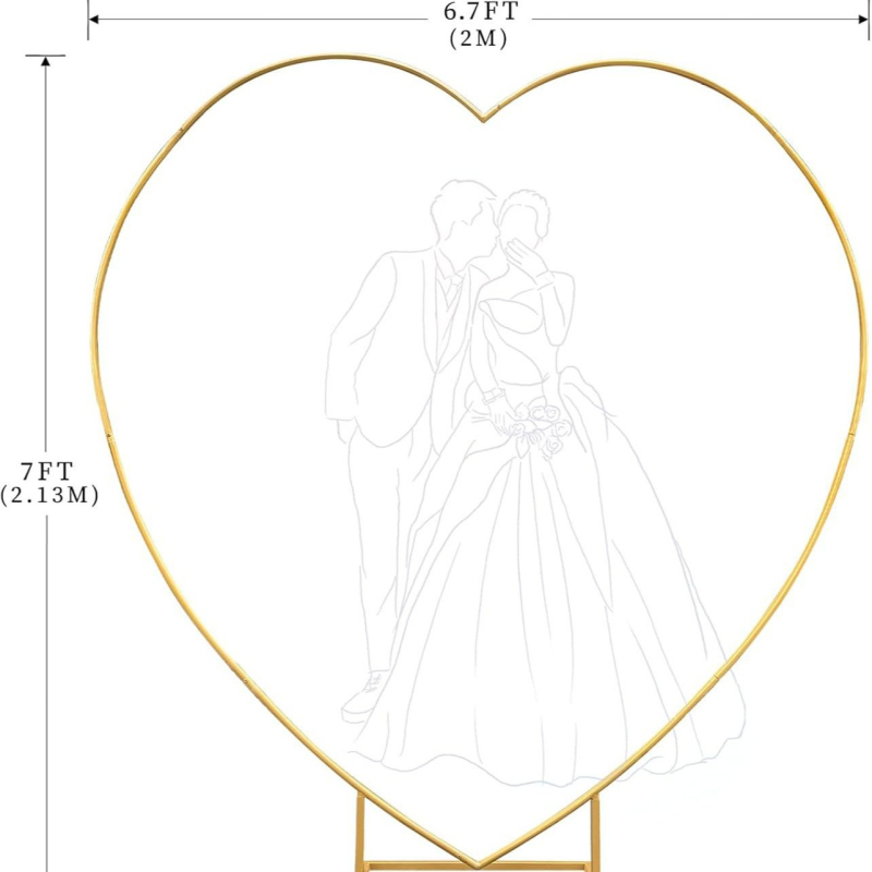 Set železná oblúková sada na balóniky pre svadbu so srdcovou konštrukciou, moderný štýl, prispôsobiteľná rámová zostava, kartónové balenie