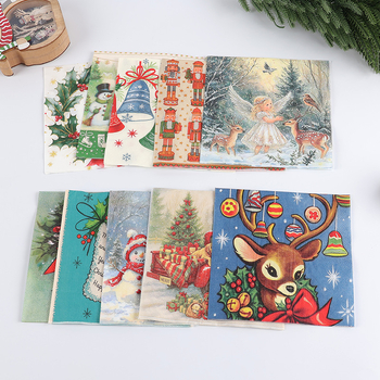 Dvouvrstvová servítka z virgin pulp – 20 listov v balení, s logom, bez vône, prémiovej kvality, 70 g, Vianočný vzor