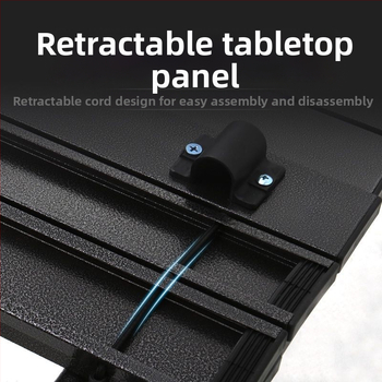 Egg Roll Table — Lauko sulankstomas ilgas stalas kempingui ir kepsninėms, iš anglies plieno, sulankstomas, Egg Roll stilius