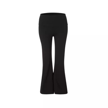 Γυναικείες φλαρέ παντελόνες από νάιλον-σπαντέξ, παχιά υφανση, υψηλή ελαστικότητα, στενή εφαρμογή, αστικό στυλ