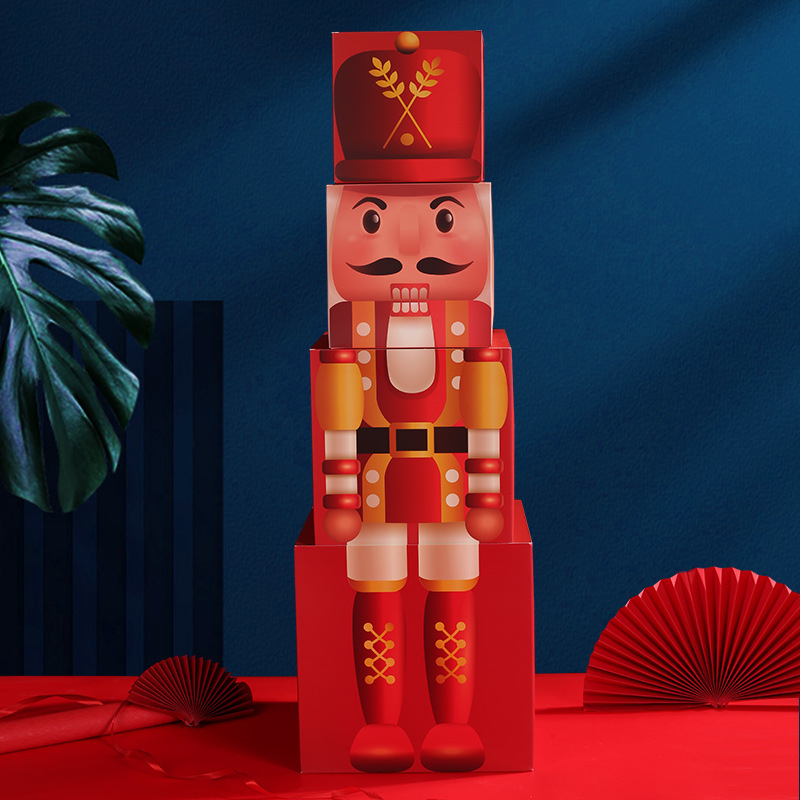 Senlin Nutcracker Stacking Box – papirnata dekoracija za scenografiju i uređenje prostora, Božić i blagdani
