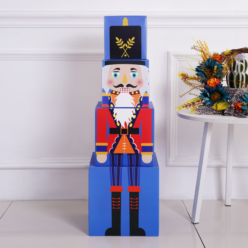Senlin Nutcracker Stacking Box – papirnata dekoracija za scenografiju i uređenje prostora, Božić i blagdani