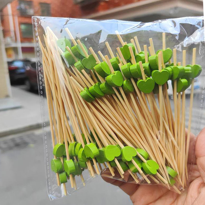 Sada ovocných vidličiek z bambusu — Pre dospelých; Materiál: Bambus; Import: Nie; Značka: Other