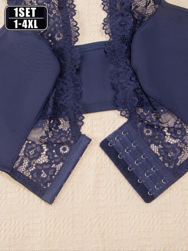 Set podprsenky a nohavičiek s kvetinovou čipkou, nylonové košíčky s bavlnenou podšívkou, zhromažďujúci efekt, tradičný, bežný štýl