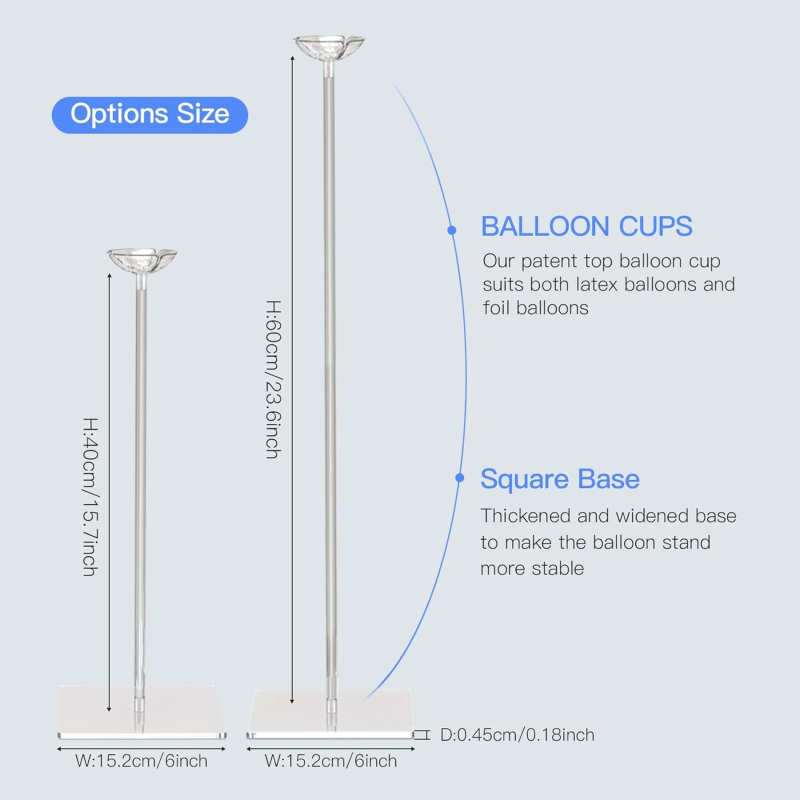 Stalak stolne balonske kolone — srcoliki oblik, materijal: aluminijska folija, tip balona: igračka balon, marka Xinhong