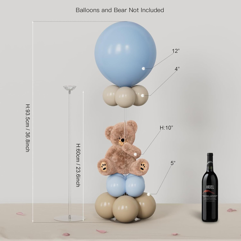 Stalak stolne balonske kolone — srcoliki oblik, materijal: aluminijska folija, tip balona: igračka balon, marka Xinhong