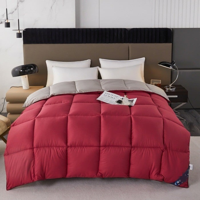 Одеяло кадифено-пера за всички сезони — Brushed и Quilted, анти-пера тъкан, запълване от обикновено влакно