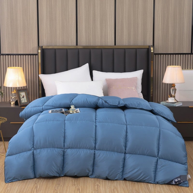 Одеяло кадифено-пера за всички сезони — Brushed и Quilted, анти-пера тъкан, запълване от обикновено влакно