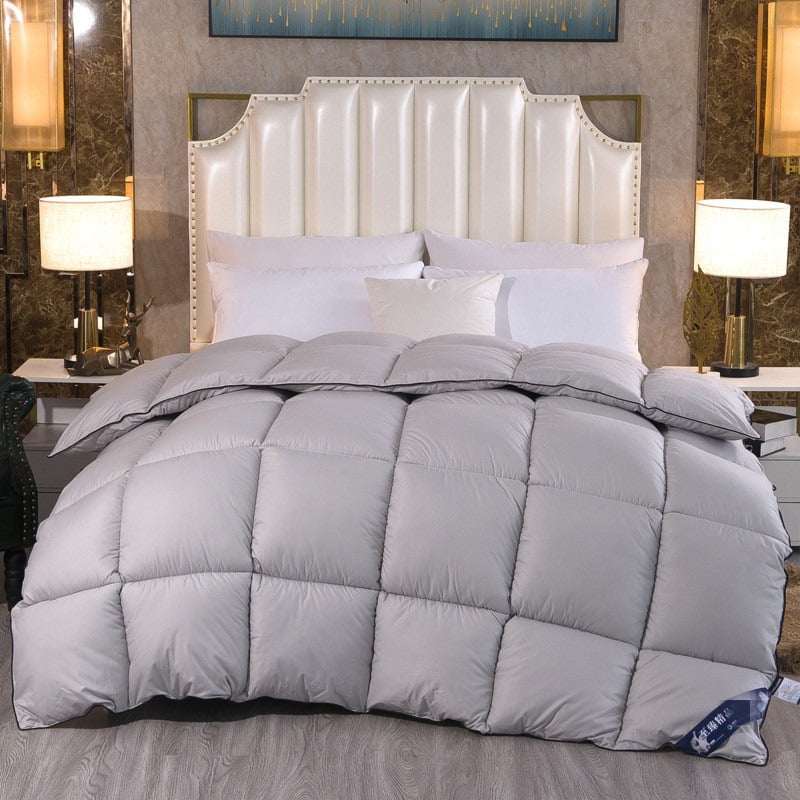 Одеяло кадифено-пера за всички сезони — Brushed и Quilted, анти-пера тъкан, запълване от обикновено влакно