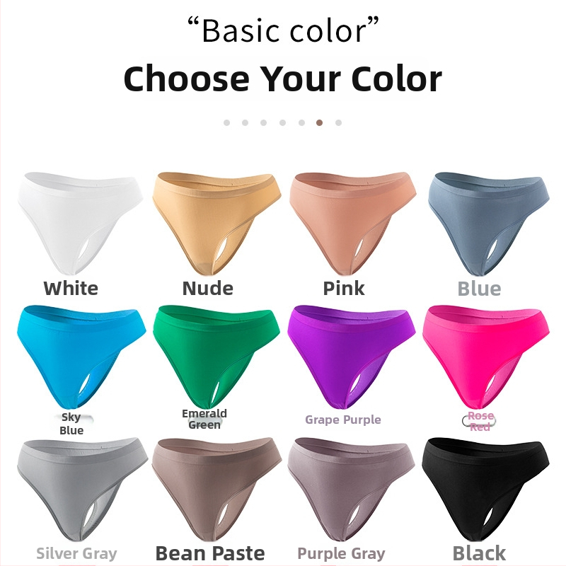 Bezšuvju sievietes tanga, zemā vidukļa līmenī, neilons, kokvilnas odas apakšā, elpojoša, ķermeņa forma