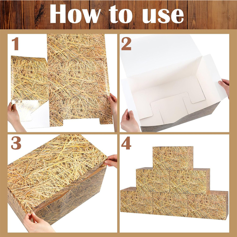 Dekoratívna kartónová krabička na westernovú párty, papierový rekvizit k fotografovaniu, darček pre deti