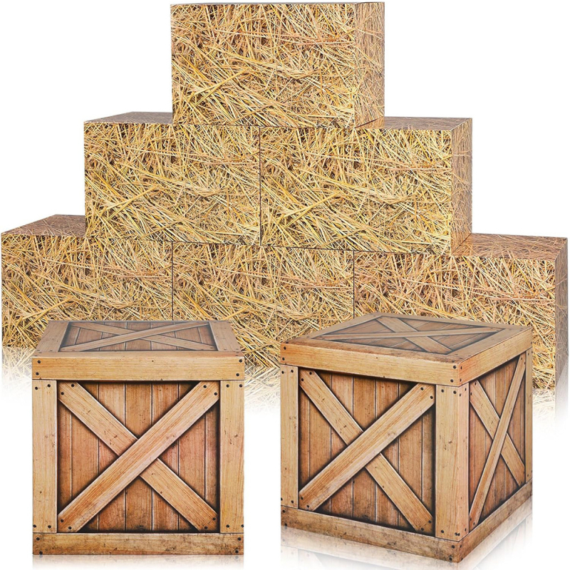 Dekoratívna kartónová krabička na westernovú párty, papierový rekvizit k fotografovaniu, darček pre deti