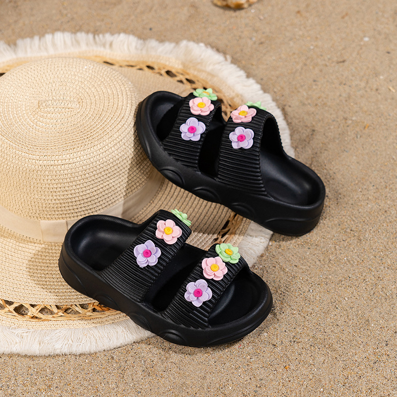 2025 ljetne dječje papuče s mekanim potplatom, dizajn srca, za unutarnju i vanjsku upotrebu, protuklizne sandale za plažu za djevojčice