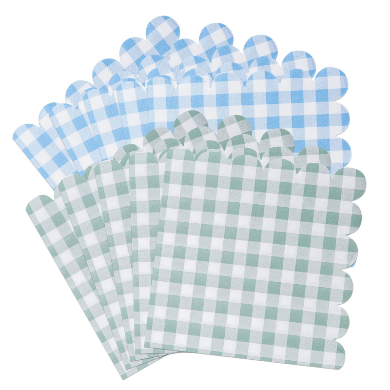 Jednorázové servítky Lace plaid model, 3-vrstvové, 20 ks, celulóza zo virginového dreva