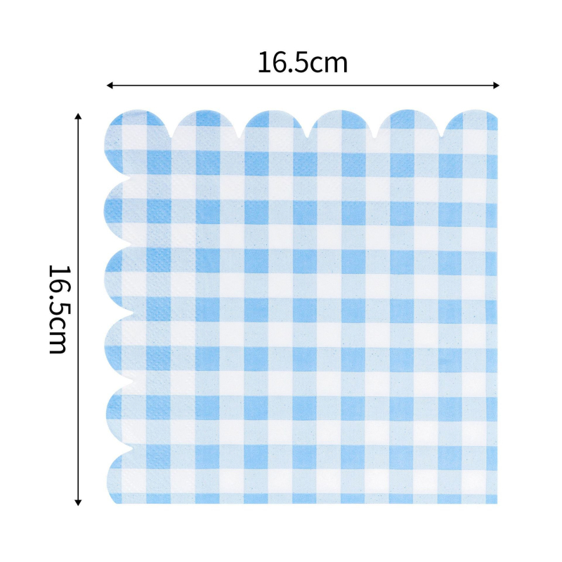 Jednorázové servítky Lace plaid model, 3-vrstvové, 20 ks, celulóza zo virginového dreva