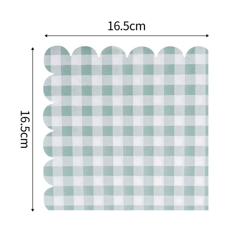 Jednorázové servítky Lace plaid model, 3-vrstvové, 20 ks, celulóza zo virginového dreva