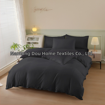 Trojdielny set obliečok na prikrývku s 2 povlaky na vankúš, chemické vlákno, ploché tkanie, 110 g/m², reaktívny potisk a farbenie, nordický štýl