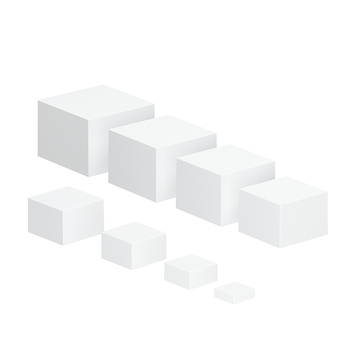 MTESI ABS päťstranná štvorcová výstavná schránka na stolný displej s vlastným logom