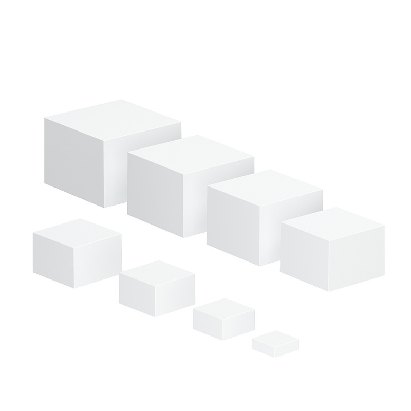 MTESI ABS päťstranná štvorcová výstavná schránka na stolný displej s vlastným logom