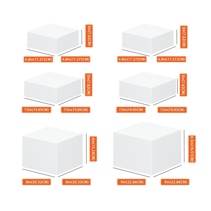 MTESI ABS päťstranná štvorcová výstavná schránka na stolný displej s vlastným logom