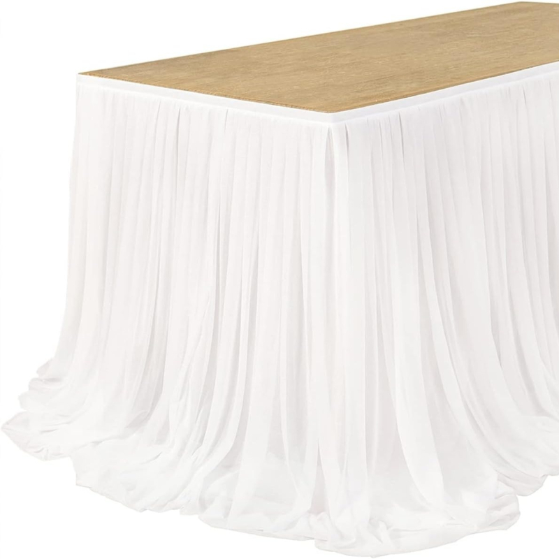 Φούστα τραπεζιού - Πολυεστέρας, Ορθογώνια, Μονόχρωμη, Παραδοσιακός Στυλ