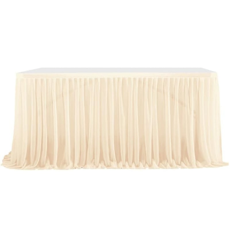 Φούστα τραπεζιού - Πολυεστέρας, Ορθογώνια, Μονόχρωμη, Παραδοσιακός Στυλ