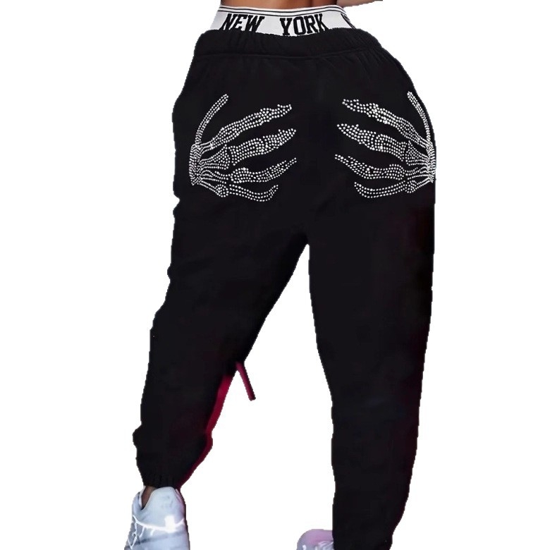 Γυναικείοι Χαρέμ Παντελόνες Με Εκτύπωση, Υψηλή Μέση, Φαρδιά Γραμμή, Μακριά Πολυεστερικά Παντελόνια, 95%+ Πολυεστέρας, Έκδοση Φθινόπωρο 2025