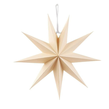 Origami papierová hviezda, vianočná ozdoba na zavesenie, kartón, moderný minimalistický štýl