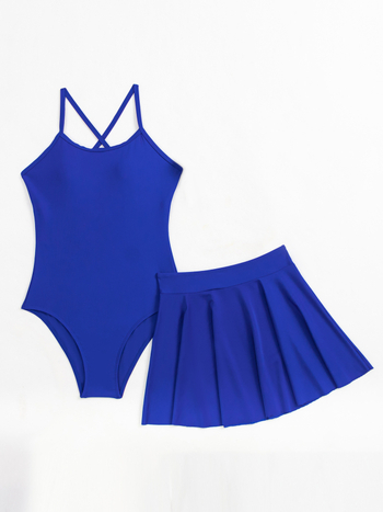 Jednodielne plavky so sukňou, bez chrbta, pre dospelé ženy; materiál polyester; 82% polyester; vankúš na hrudník bez kovovej podpory