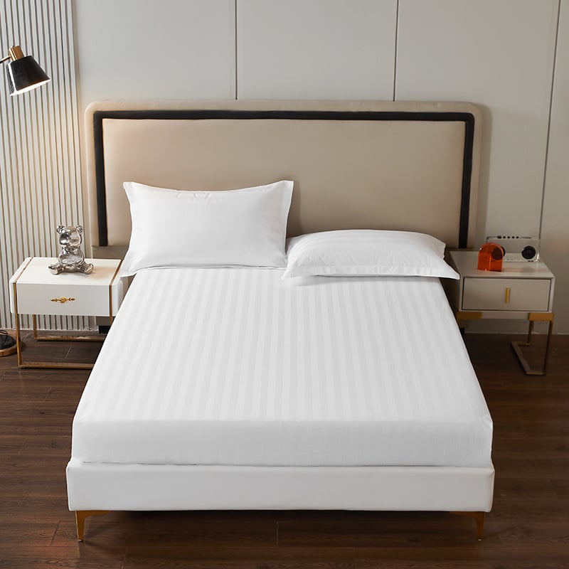 Hotelová posteľná súprava, pruhy, saténová tkanina, reaktívne farbenie, 40s bavlna, štvordielny set