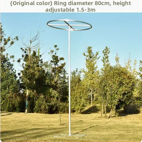 Telekopická železná tyč pre svadobnú záclonu s korálkami – kruhový rám, dekorácia