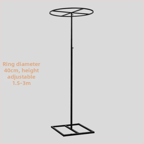 Telekopická železná tyč pre svadobnú záclonu s korálkami – kruhový rám, dekorácia