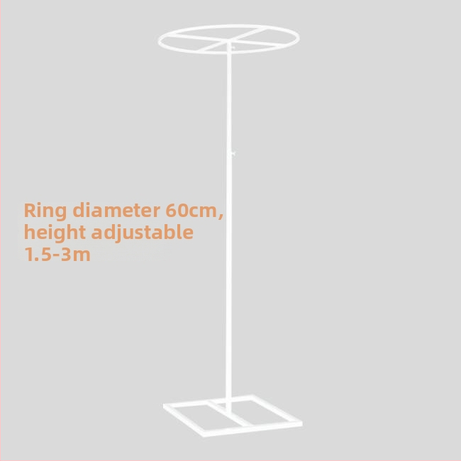 Telekopická železná tyč pre svadobnú záclonu s korálkami – kruhový rám, dekorácia