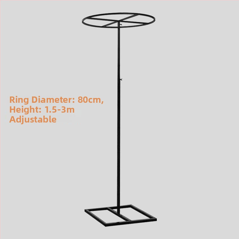 Telekopická železná tyč pre svadobnú záclonu s korálkami – kruhový rám, dekorácia