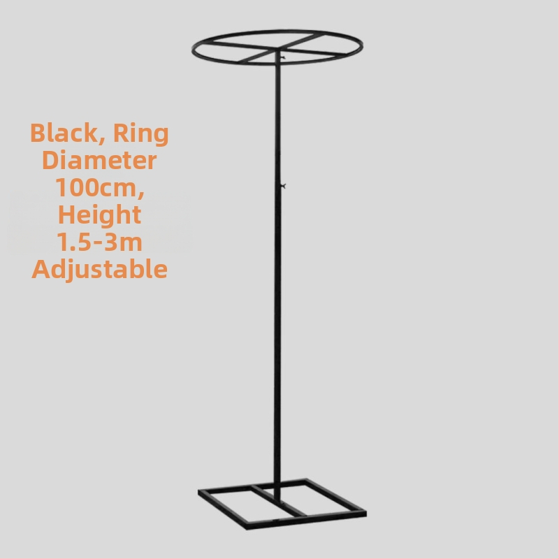 Telekopická železná tyč pre svadobnú záclonu s korálkami – kruhový rám, dekorácia