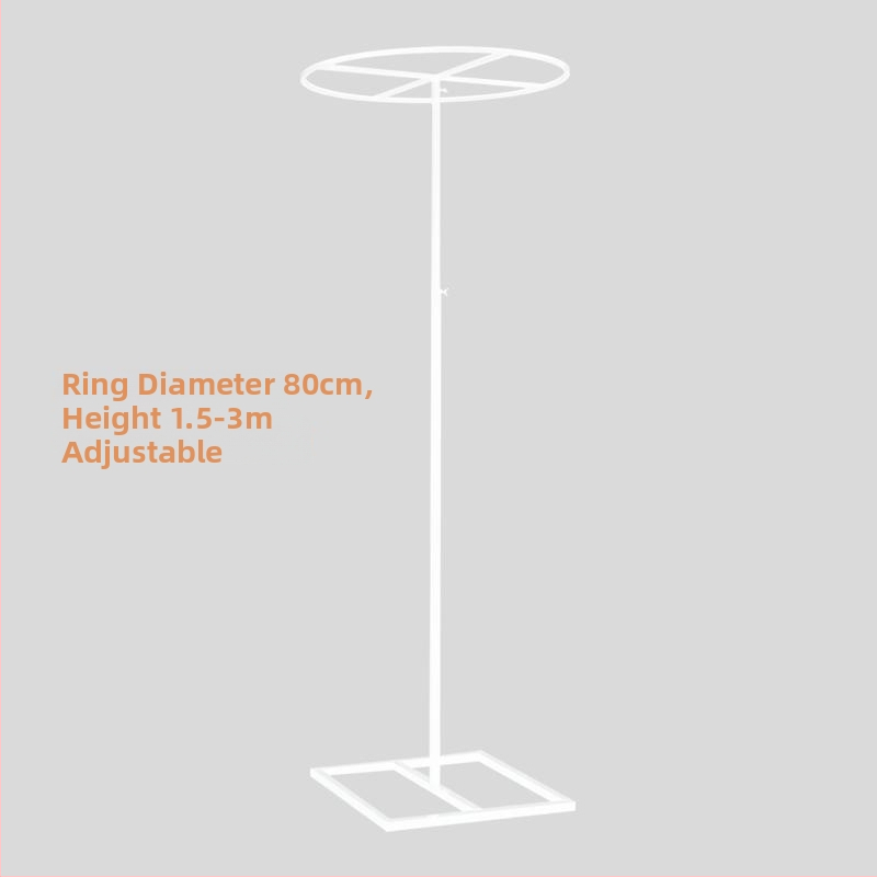 Telekopická železná tyč pre svadobnú záclonu s korálkami – kruhový rám, dekorácia