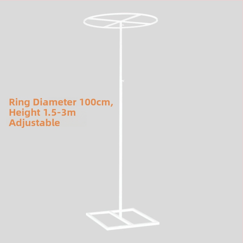 Telekopická železná tyč pre svadobnú záclonu s korálkami – kruhový rám, dekorácia