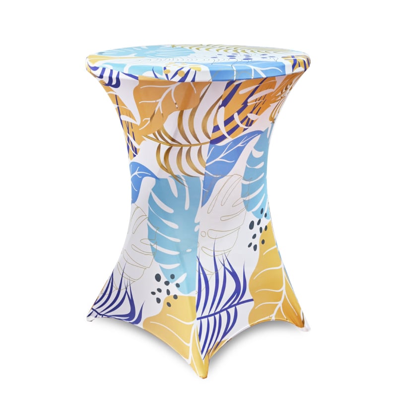 Τραπεζομάντιλο, στρογγυλό σχήμα, πολυεστέρας, εκτύπωση μοτίβου, ξενοδοχειακό στυλ