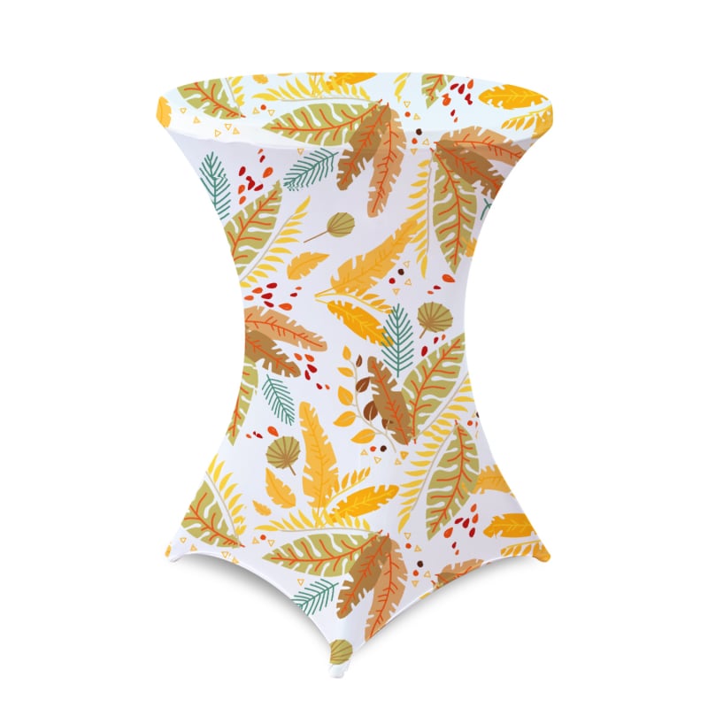 Τραπεζομάντιλο, στρογγυλό σχήμα, πολυεστέρας, εκτύπωση μοτίβου, ξενοδοχειακό στυλ