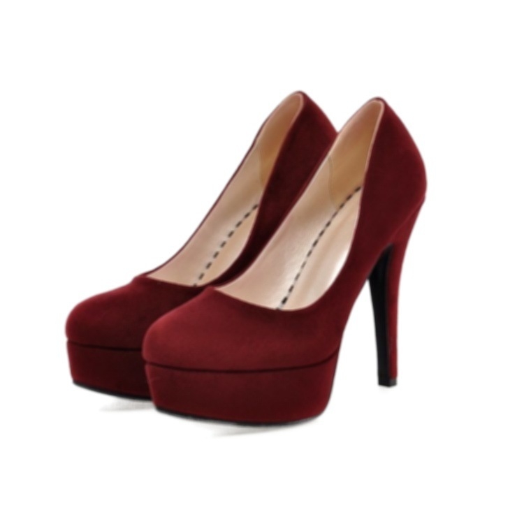 Vysoké podpätky z recyklovanej kože s platformou, unisex, okrúhla špička, PU podšívka, gumová podrážka