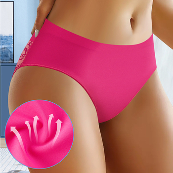Slip femei cu talie medie, nylon, usor de uscat, respirant, cu căptușeală de bumbac în zona genitală