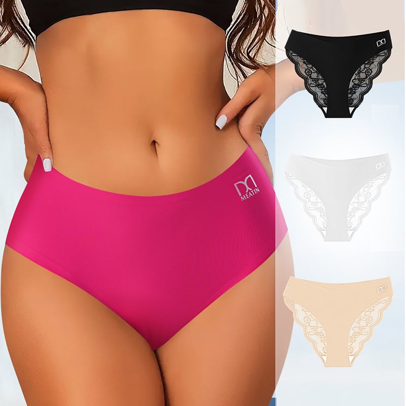 Slip femei cu talie medie, nylon, usor de uscat, respirant, cu căptușeală de bumbac în zona genitală