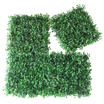 Umelá rastlinná stena s panelom trávy, plastová konštrukcia, model 13336944